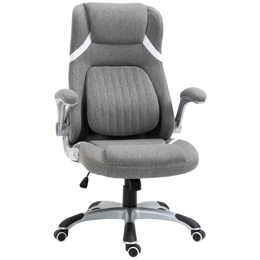 Breathable Fabric and Steel Reclining Office Chair with Adjustable Height, 68x76x109-117 cm