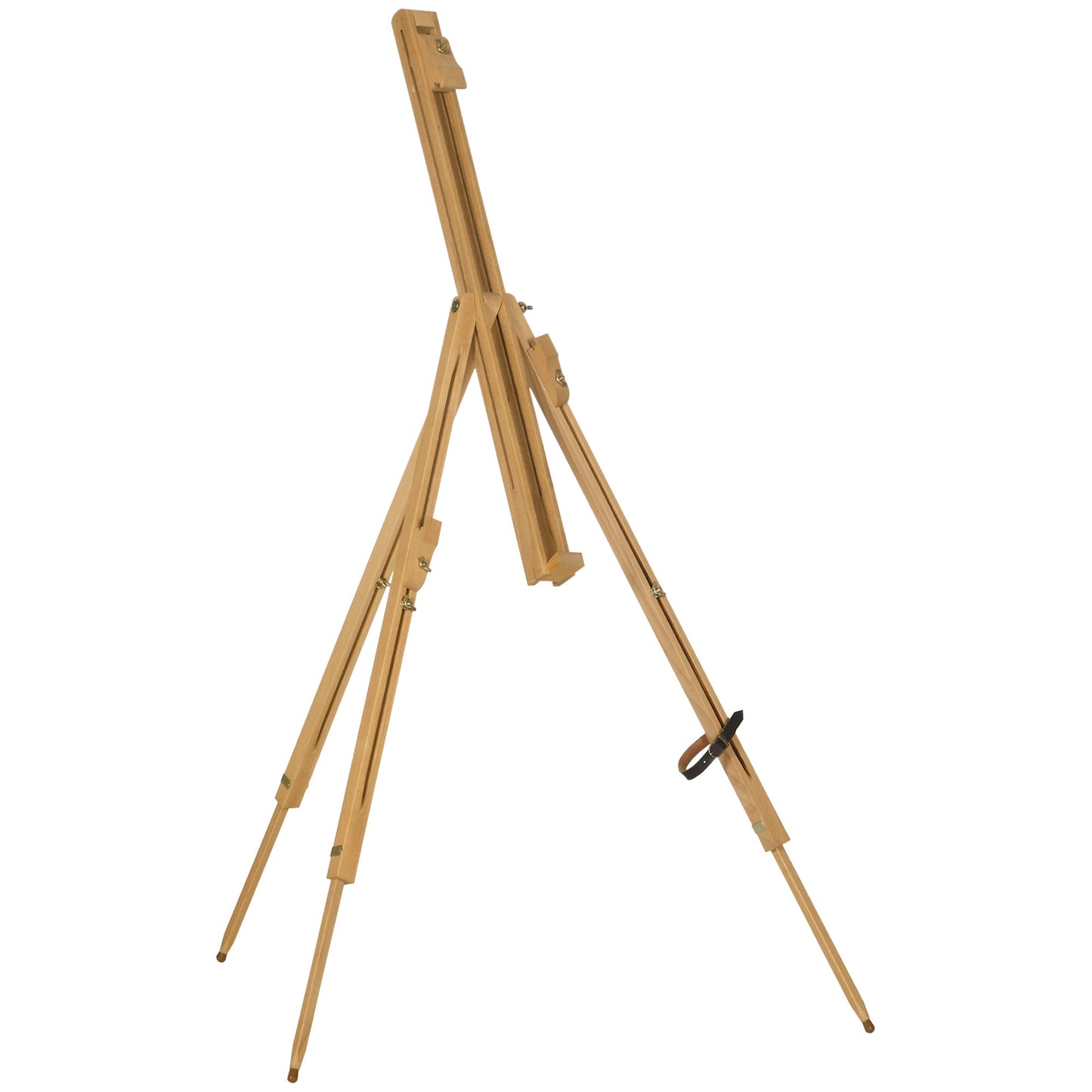 Space-Saving Beech Wood Painting Easel with Adjustable Height and Angle, 93x84x183 cm