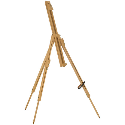 Space-Saving Beech Wood Painting Easel with Adjustable Height and Angle, 93x84x183 cm