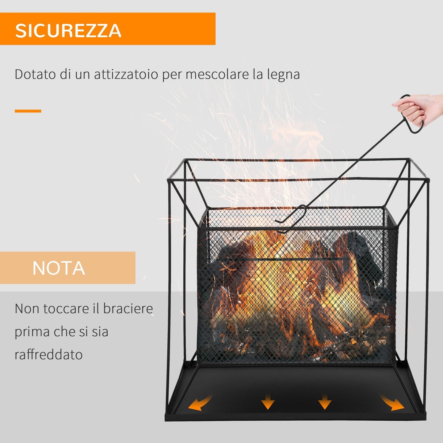 Portable Black Garden Firepit / Brazier