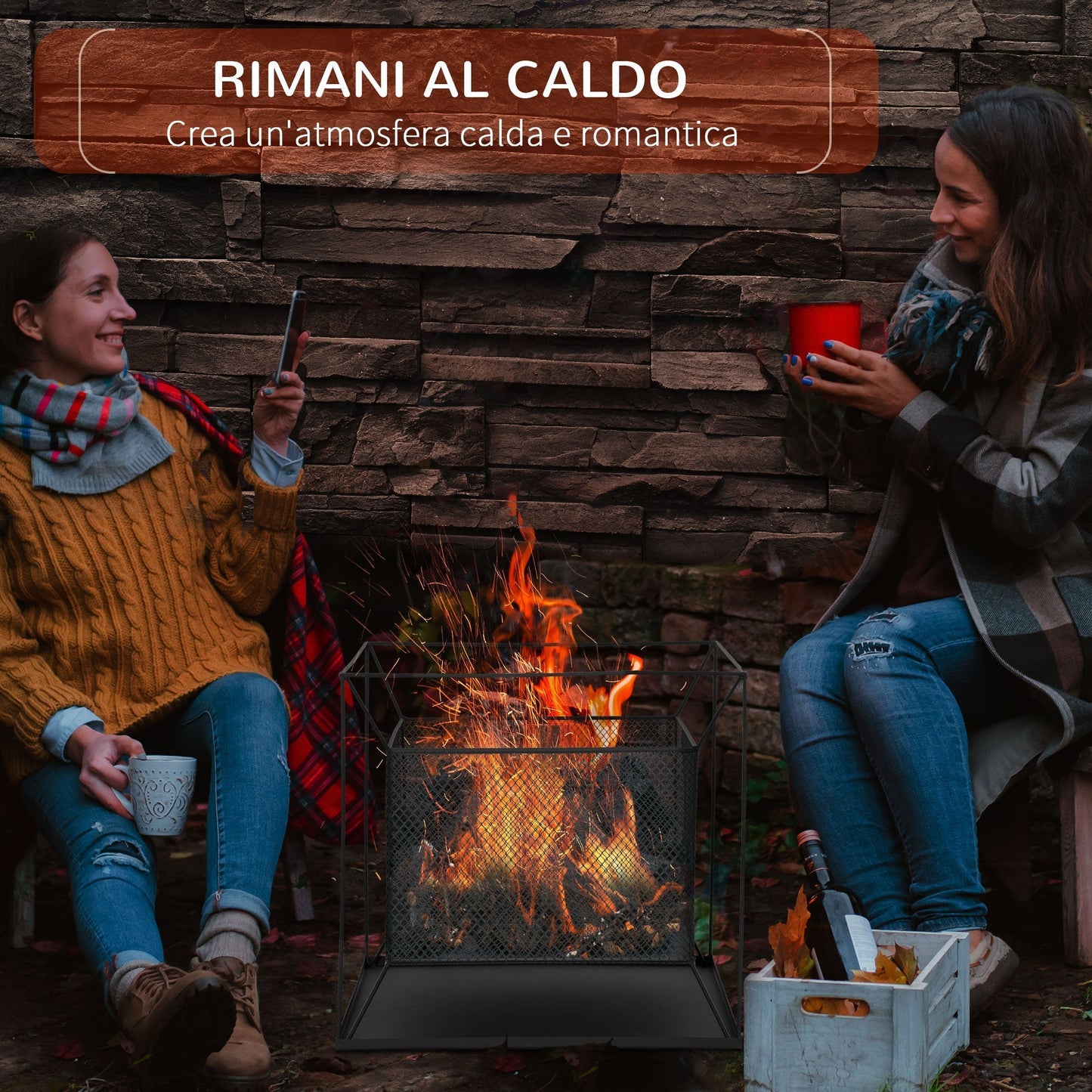 Portable Black Garden Firepit / Brazier