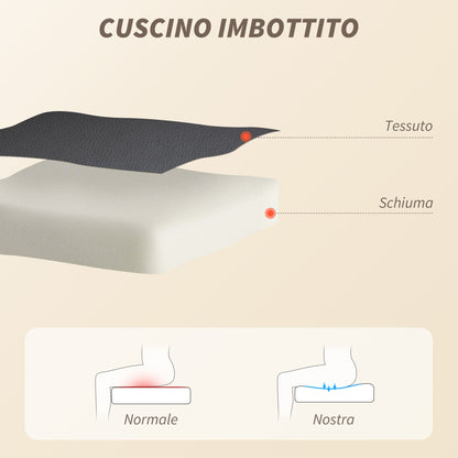 4-Point Massage Office Chair with Heater and Flip-Up Armrests, Black