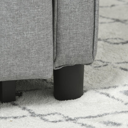 Single Reclining Armchair Bed on 3 Levels with Extra Cushion, 69x82x85cm, Light Grey