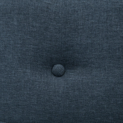 2-Seater Sofa with Fabric Upholstery and 2 Cushions, 135x74x82cm, Dark Blue