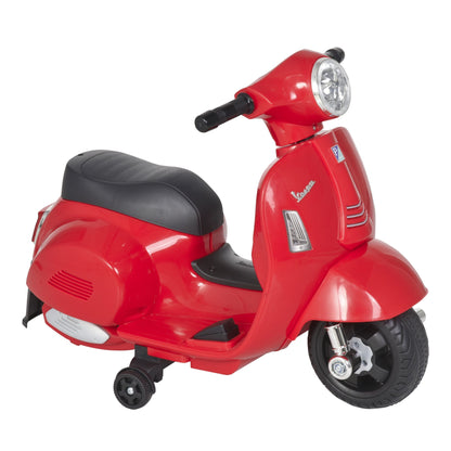 Officially Licensed Kids' Electric Scooter, 6V Battery, Headlights and Horn, for Children 18-36 Months, Red, 66.5x38x52cm