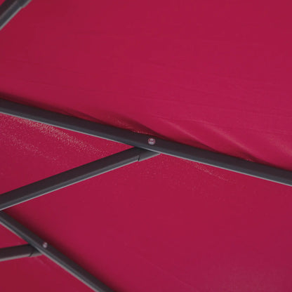 Garden Umbrella 3x2.5 m Tilting Arm with Crank, Dark Red