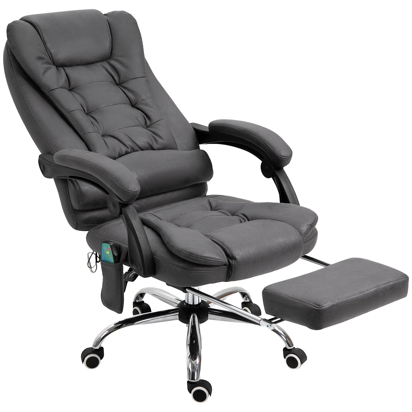 Office Chair Massage and Recliner with Heat and Adjustable Height, Grey