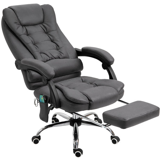 Office Chair Massage and Recliner with Heat and Adjustable Height, Grey