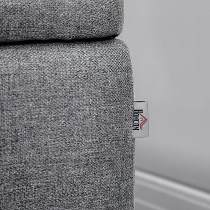 Velvet Fabric Storage Bench, for Bedroom, Living Room and Entrance, 101x38.5x44.5 cm, Grey