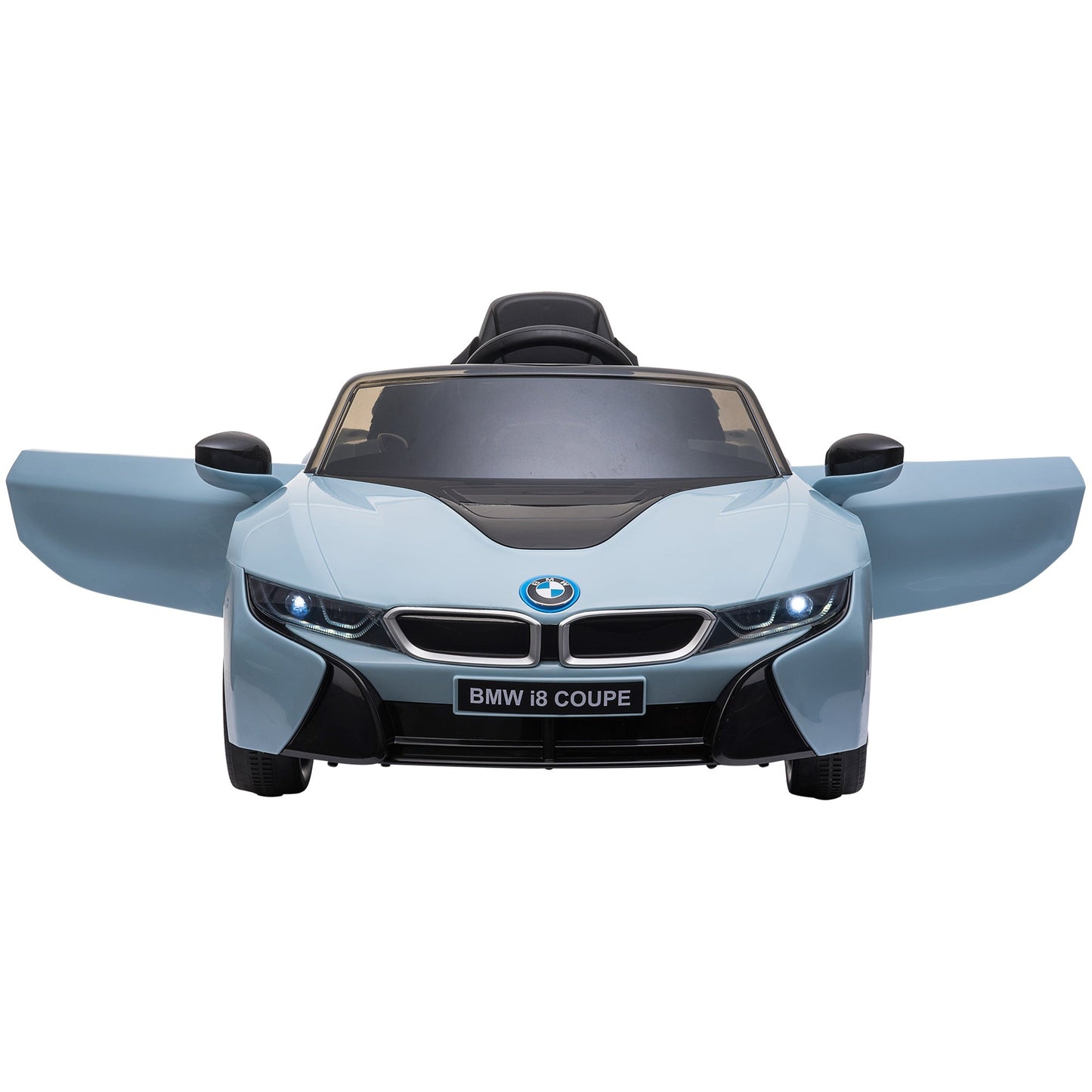 Electric Ride-On Car for Children 3-8 Years Licensed BMW I8 Coupe with Remote Control and 2 Doors, 115x72. 5x46 cm, Blue