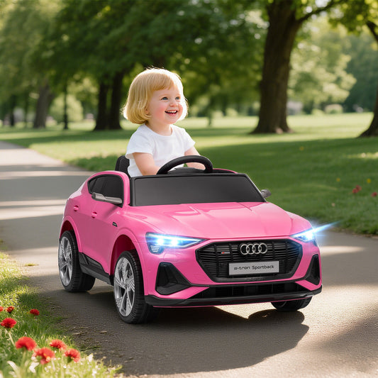 12V Electric Ride-On Toy Car with Remote Control, 3-8km/h Speed, Lights and Music, Ages 3-5 Years, Pink