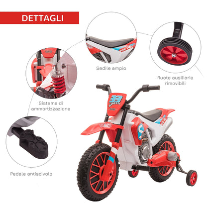 electric cross motorcycle for children for 3-5 years - red