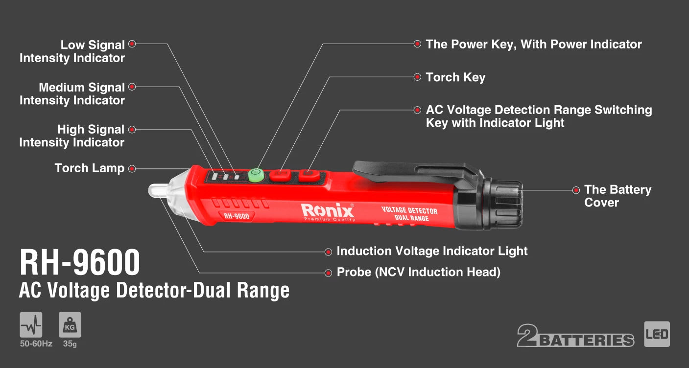 AC voltage, digital detector, RONIX RH-9600