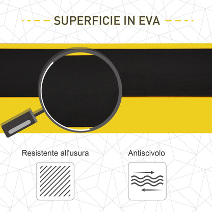 Set of 2 Folding and Portable Work Stands with Non-Slip Worktop, Yellow and Black, for DIY