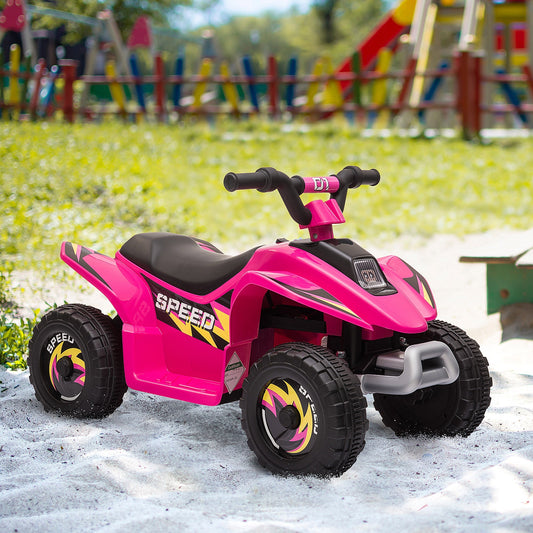 quad for electric children with 6V rechargeable battery, speed 2.8-4.6km/h, age 18-36 months, 72x40x45.5cm, pink