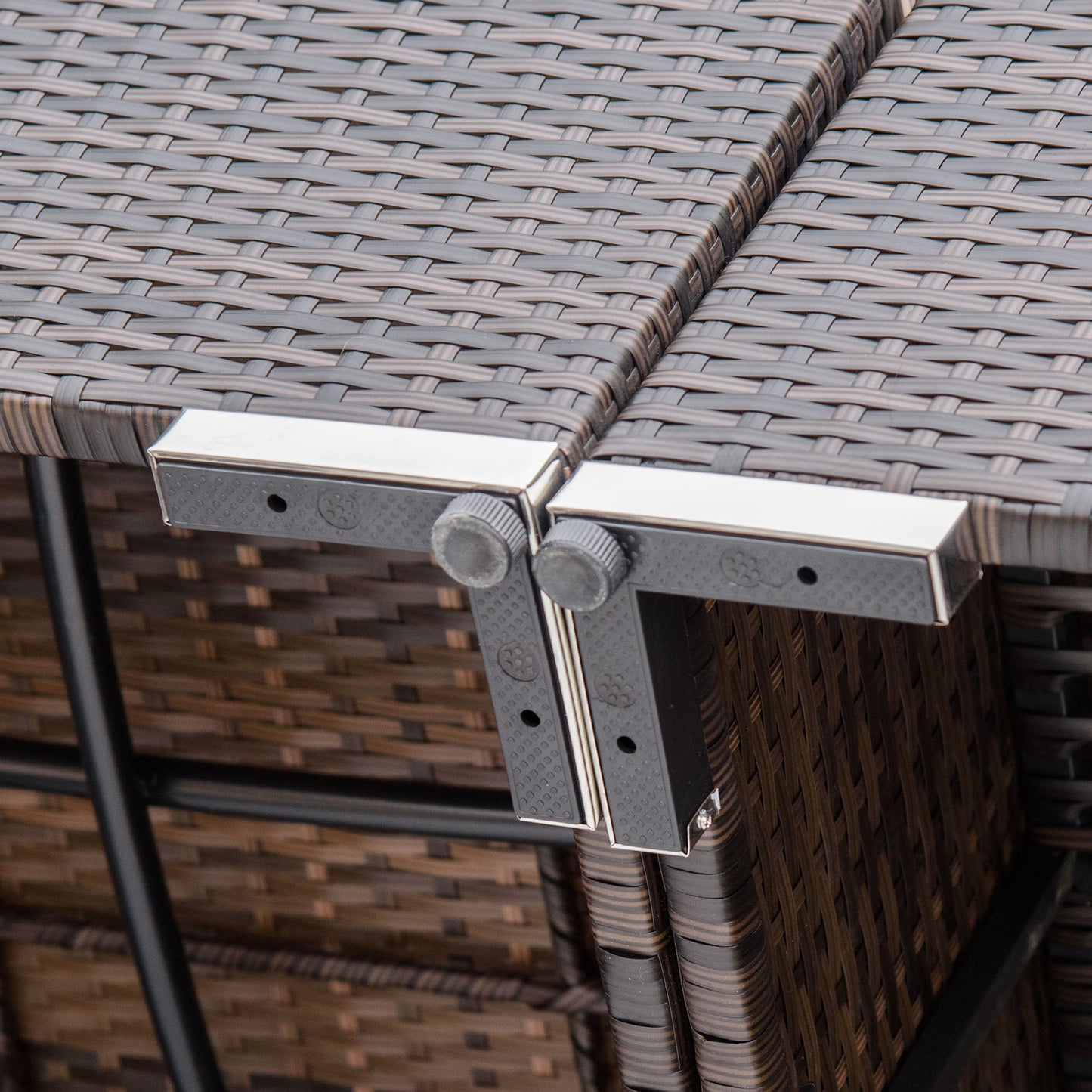 8-Piece Rattan and Aluminum Garden Furniture Set, Modular Garden Lounge Set with Sofas and Outdoor Coffee Table