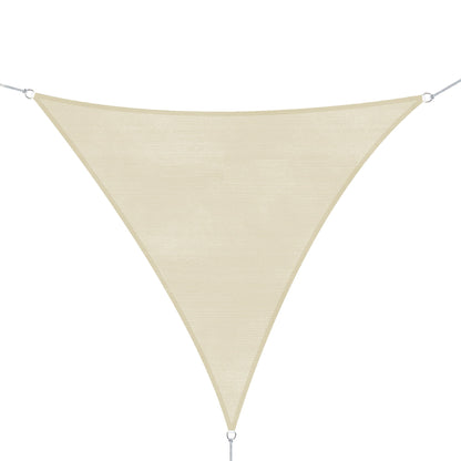 Triangle Sail Shade Lightweight Water Resistant Fabric Blocks 90% UV Rays HDPE (High Density Polyethylene) Cream 5x5x5m