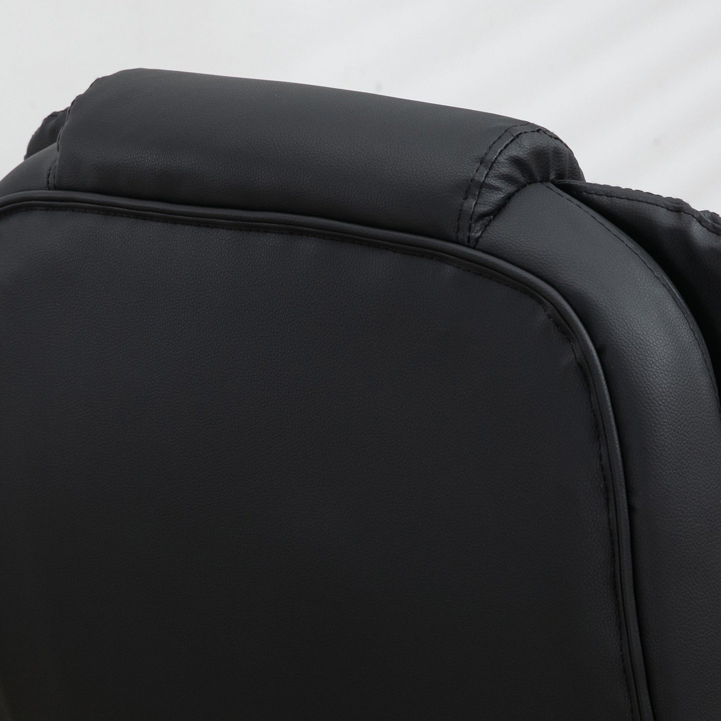 Height Adjustable Office Massage Chair with 6 Massage Points, PU, 68x72x108-118, Black