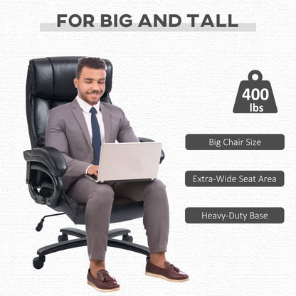 Heated Massage Office Chair with 2 Massage Points and 8 Programs, Black