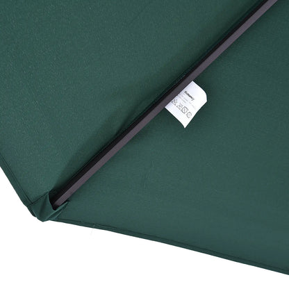 Double Garden Umbrella with Crank Opening, in Steel and Polyester, 455x265x238cm, Dark Green