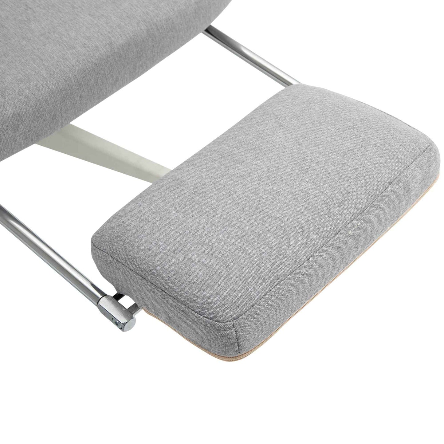 Ergonomic Office Chair, Desk Chair with Wheels, Lumbar Cushion, Removable Headrest and Footrest, Grey 62x68x117-127cm