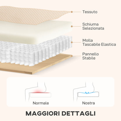 Corner Sofa Bed with Storage, Corduroy Upholstery and 2 Cushions, 205x135x76 cm, Beige