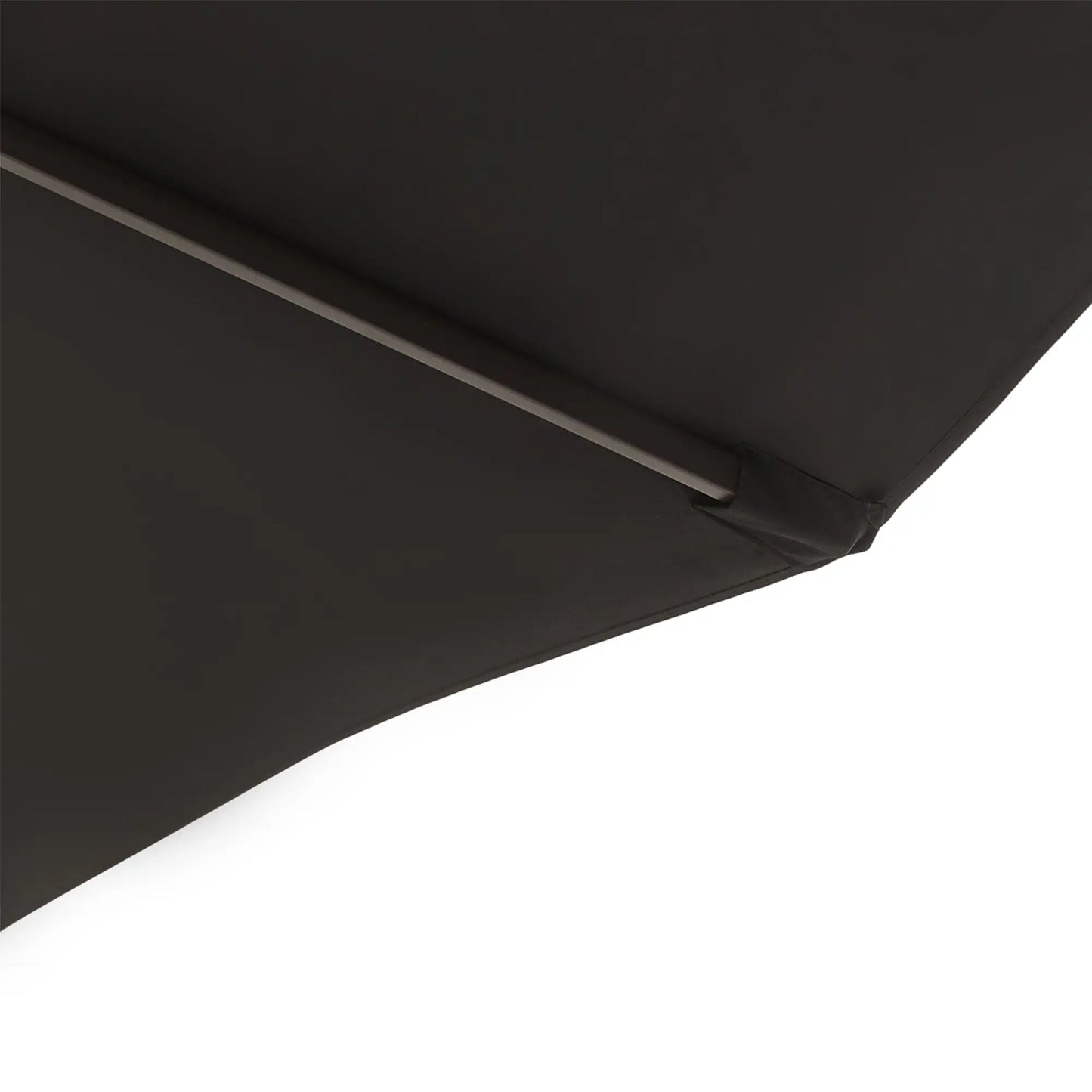 Double Garden Umbrella with Crank Opening, in Steel and Polyester, 460x270x240 cm, Black