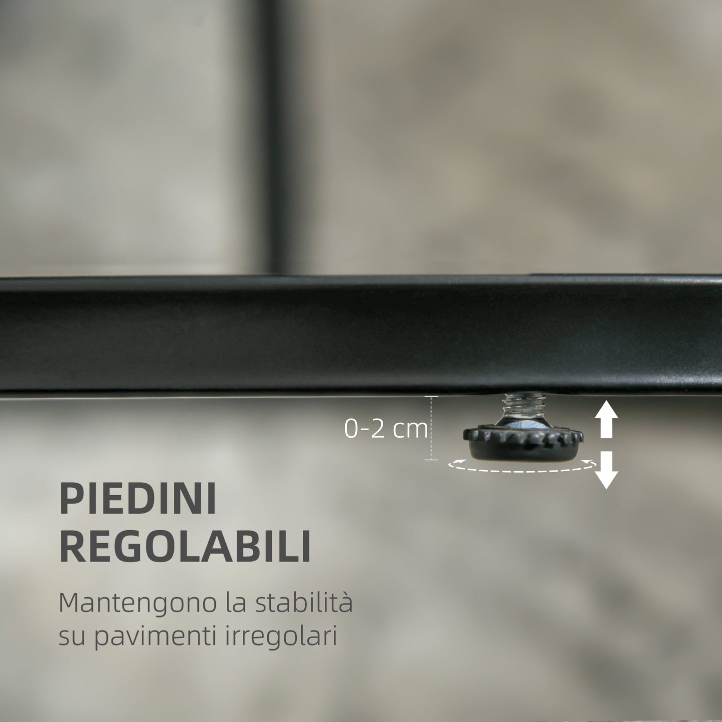 Set of 2 Coffee Tables with Marble Effect Top, in Wood and Steel, Ø50x50.5 cm and 60x36x43.5 cm, Black