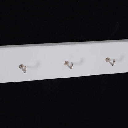 Jewellery Cabinet Adjustable Mirror Jewellery Box 20 LED Lights, Wood, White, 40x37x146 cm