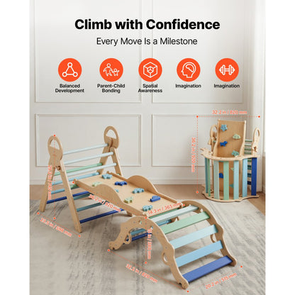 9-in-1 pikler triangle blue arch configuration