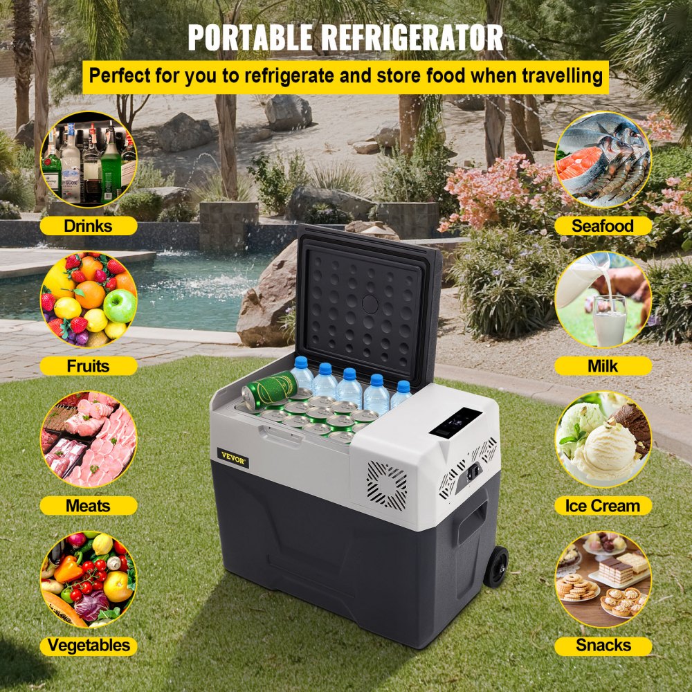 30L Portable Compressor Fridge Freezer side view