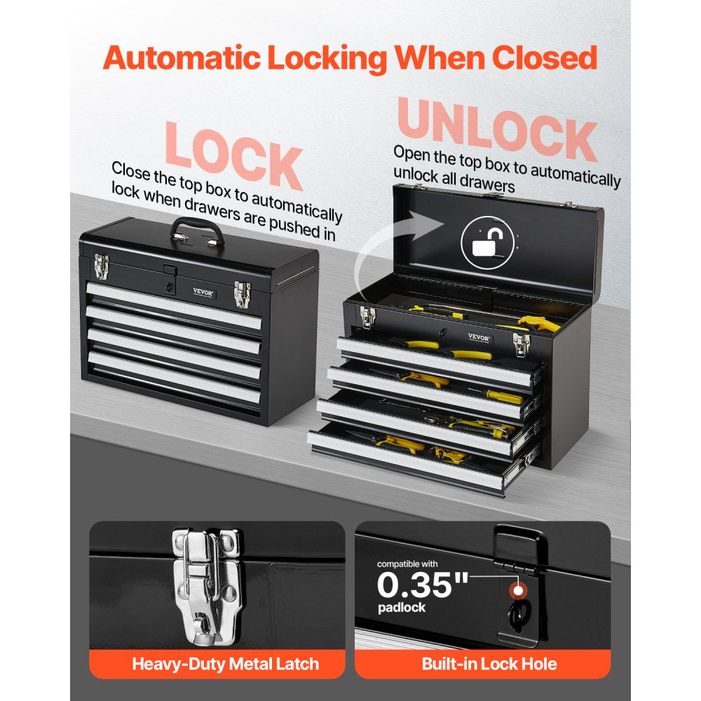 20.5 inch portable tool box open view