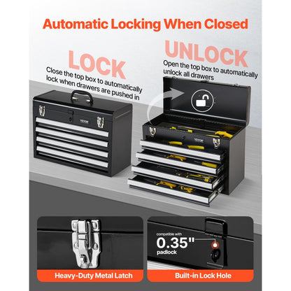 20.5 inch portable tool box open view