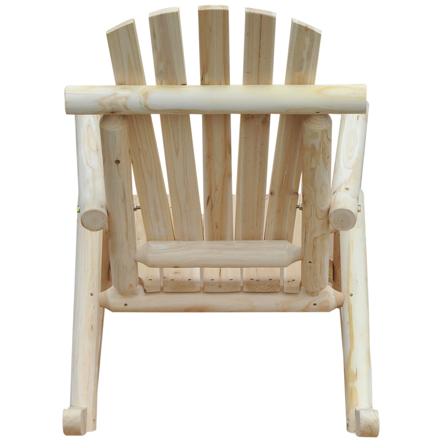 Garden Rocking Chair, Adirondack Style, Fir Wood, Ergonomic Design, Wood Color 96x66x98cm