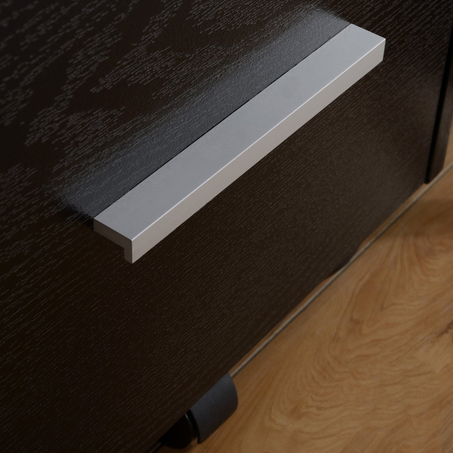 3-Drawer Wooden File Cabinet with Security Keys and 5 Wheels, 39.2 x 40 x 65.4 cm, Black