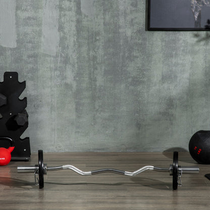 Set of 2 Steel Weight Discs with Rubber Coating for Barbell