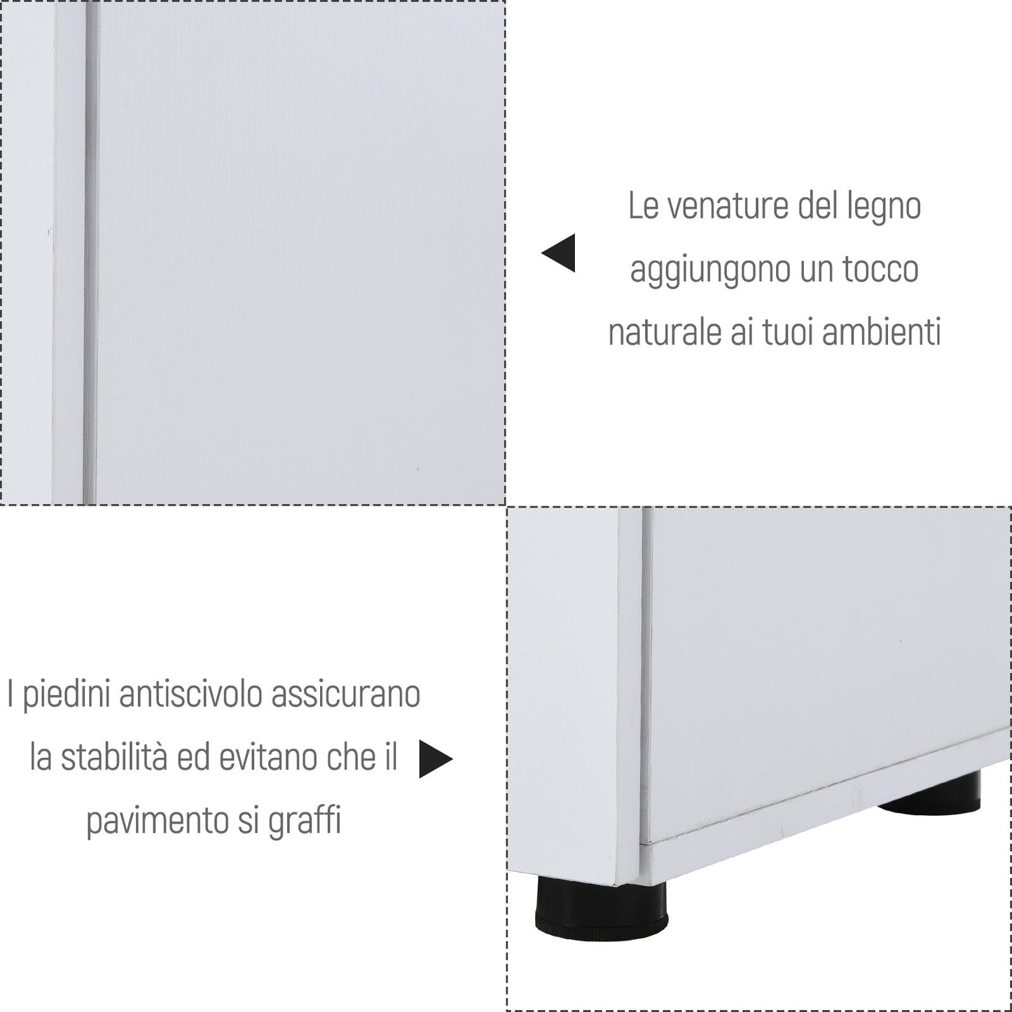 Multipurpose Lockable Office Cabinet, File Cabinet with 2 Doors and Internal Wooden Shelf, White, 80x40x80cm