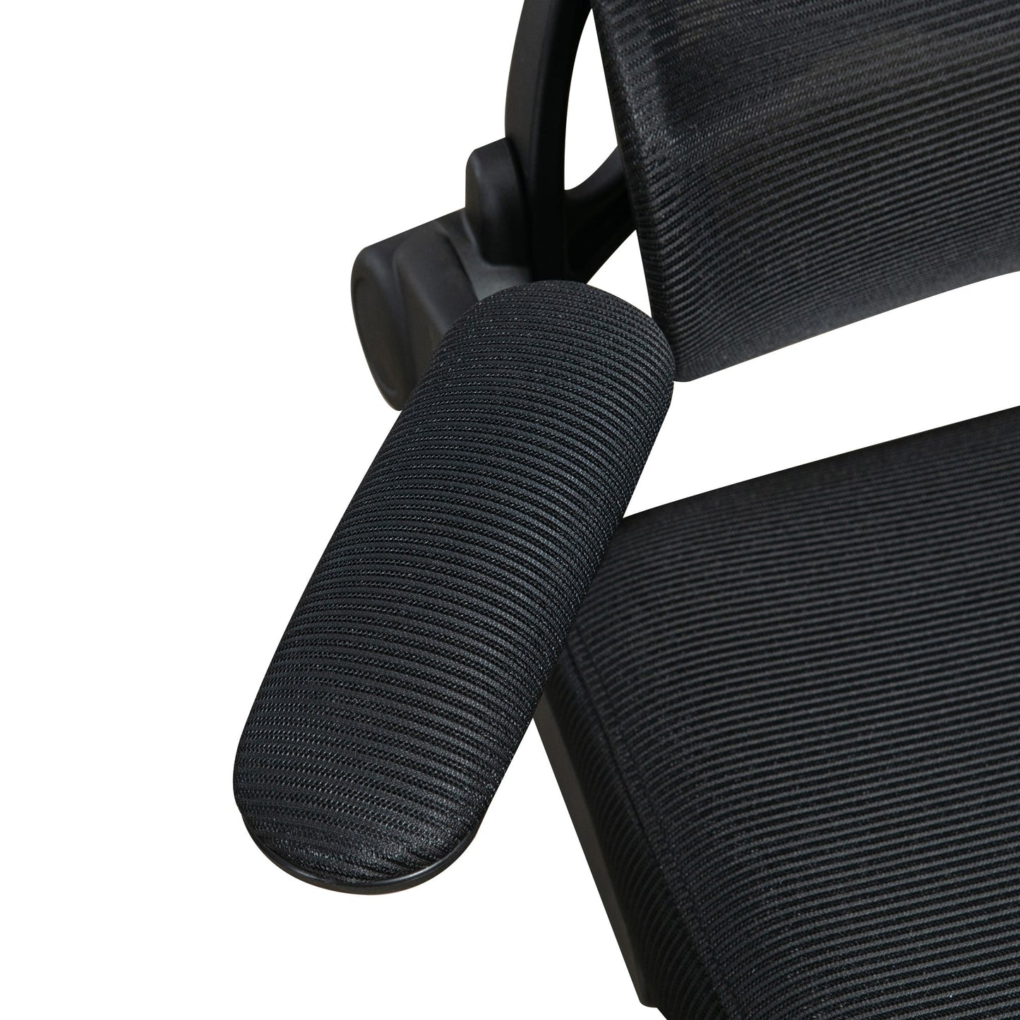 Height Adjustable Office Chair with Tilt and Lumbar Support, 62x58x120-133 cm, Black