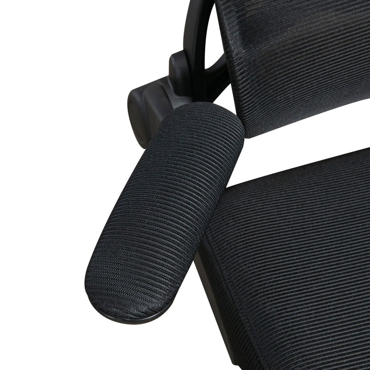 Height Adjustable Office Chair with Tilt and Lumbar Support, 62x58x120-133 cm, Black