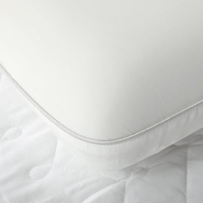 Rapid Rebound Memory Foam Pillow with Removable and Washable Cover, 60x40x10 cm, Cream White
