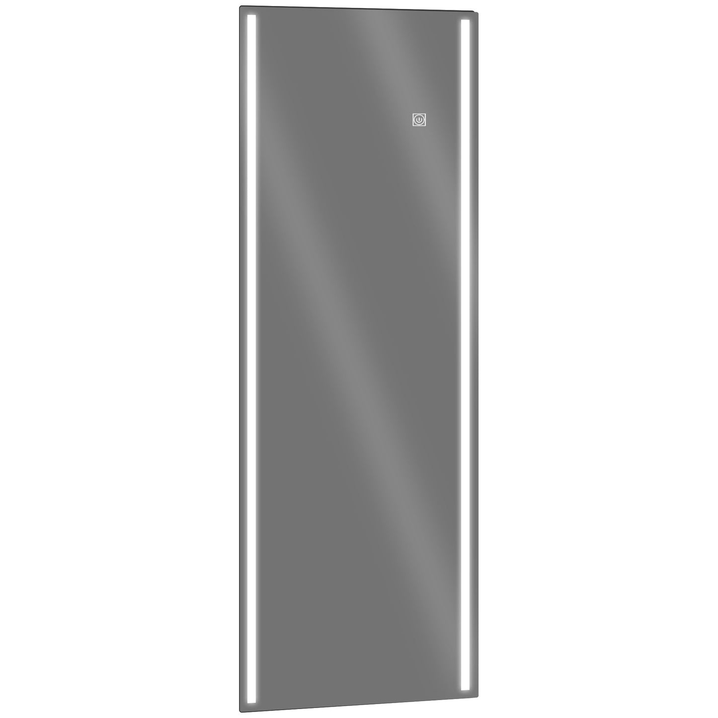 Rectangular Wall Mirror with Adjustable LED Lights and Touch Switch, 40x120cm
