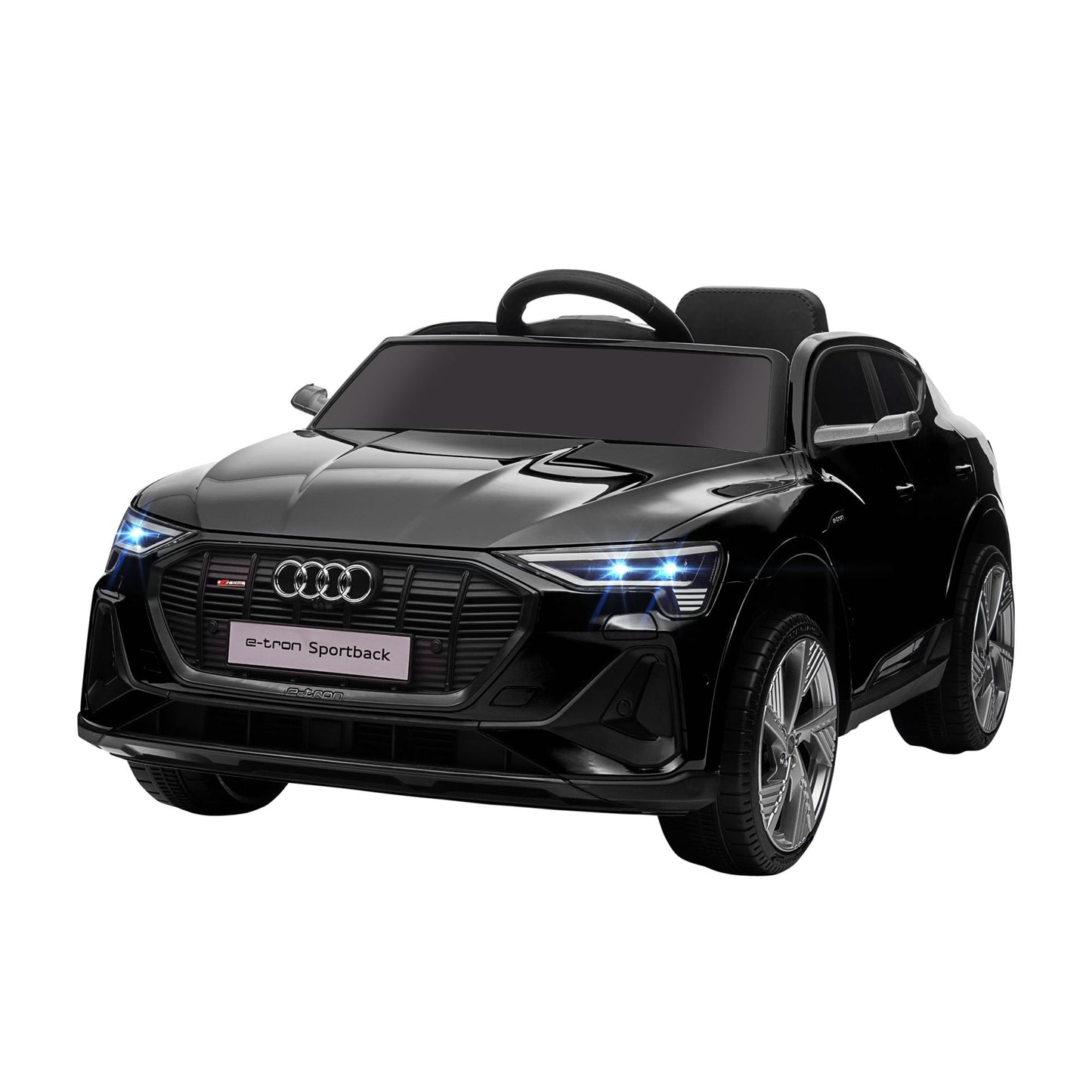 12V Electric Ride-On Toy Car with Remote Control, 3-8km/h Speed, Lights and Music, Ages 3-5 Years, Black