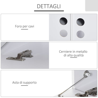 Mobile TV Suspended with 4 rooms and 2 doors, TV console up to 60 ''