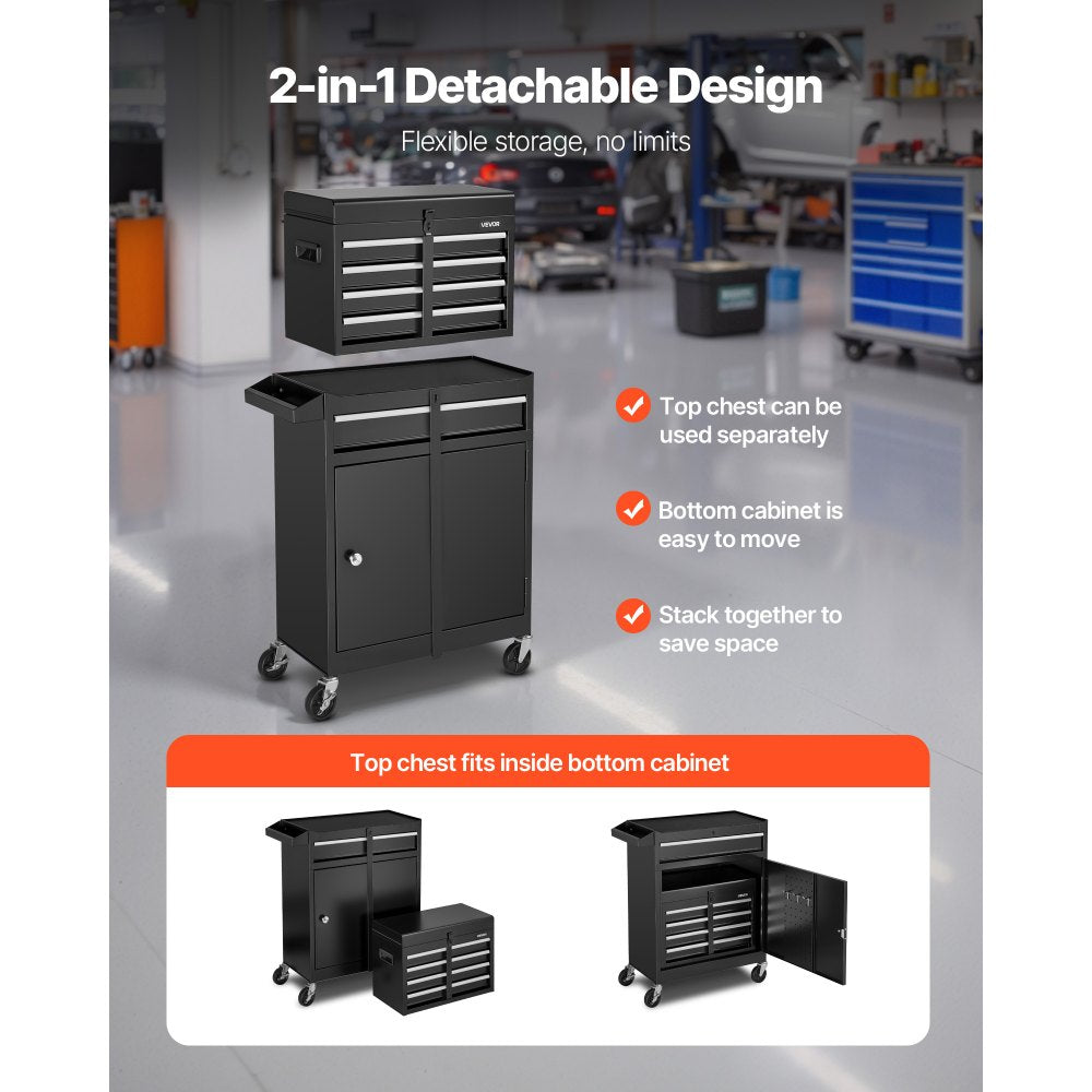 rolling tool chest side view