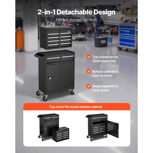 rolling tool chest side view