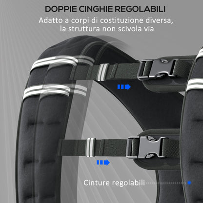 8kg Breathable Weighted Vest with Storage Pocket and Shoulder Straps, Oxford Fabric, 40x35cm, Black