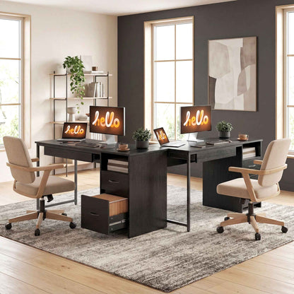 Office Desk Space-Saving Computer Table, 120x52.3 cm, Black