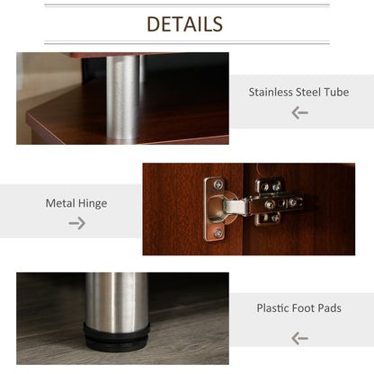 Mobile Classic Tv Living Room Door with 2 shelves, Marrone 120x39.5x52cm