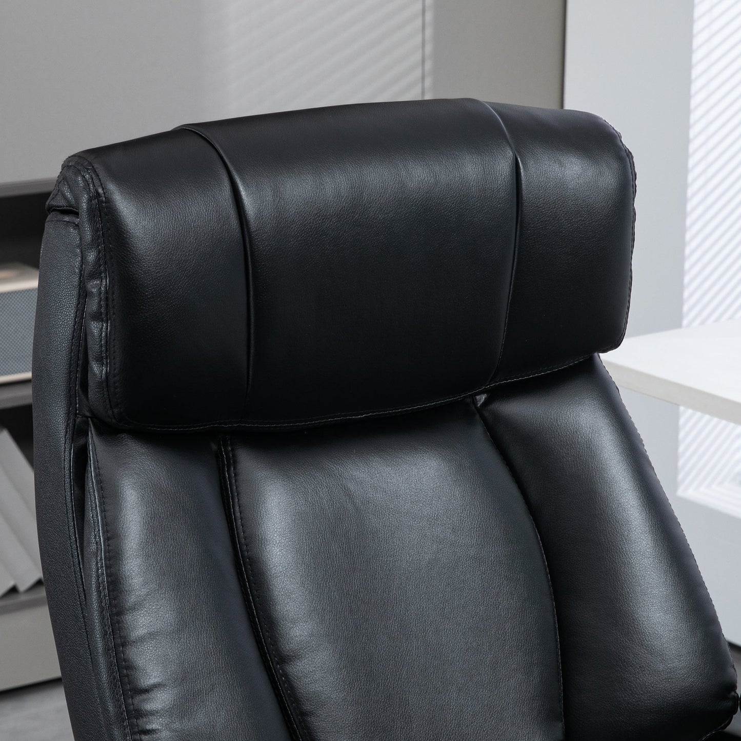 Heated Massage Office Chair with 2 Massage Points and 8 Programs, Black