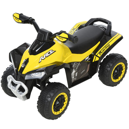 Quad for Children 18-36 Months Manual Push with Integrated Sounds, in PP and Metal, 44x67.5x38 cm, Yellow